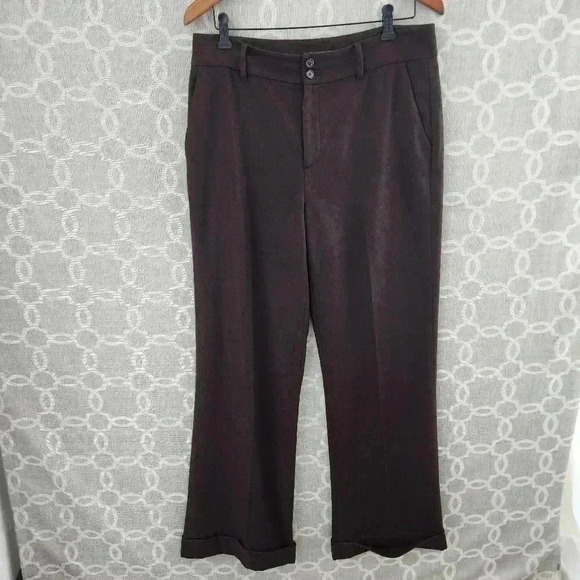 Lauren Ralph Lauren 100% Wool Brown Boot Cut Dress Pants Women's 10 - Picture 1 of 7